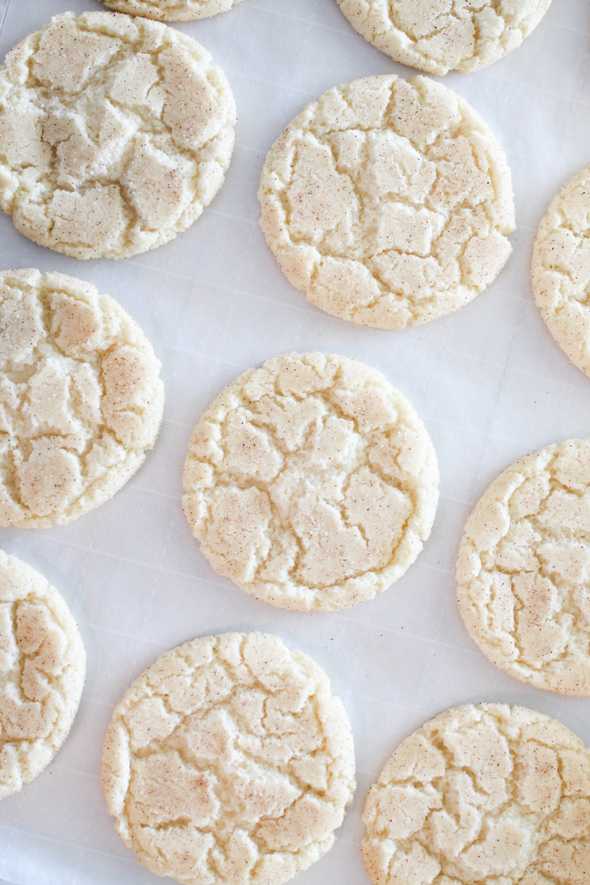 Soft snickerdoodles from above