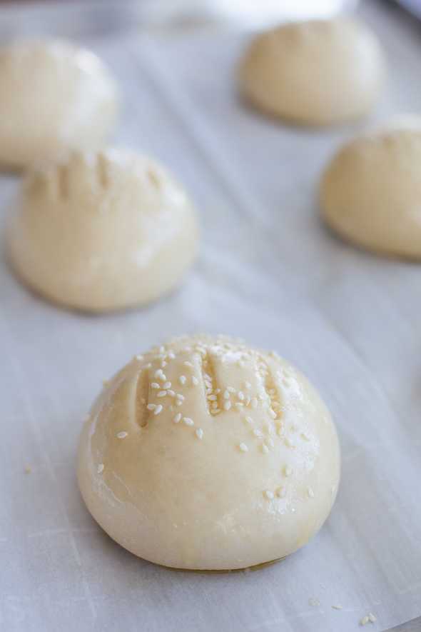 round balls of dough on a cookie sheet